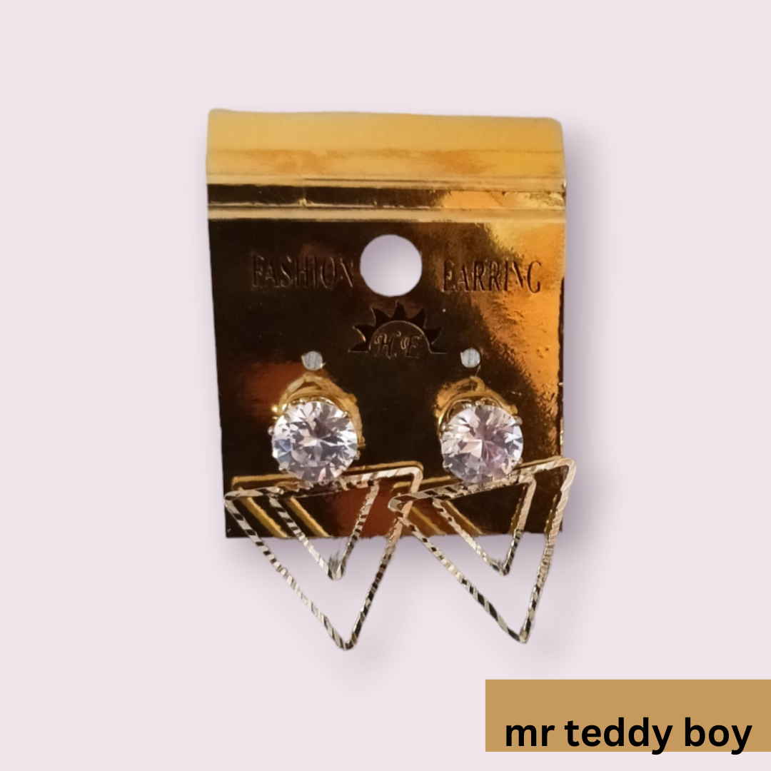 korean stone earrings-mr teddy boy